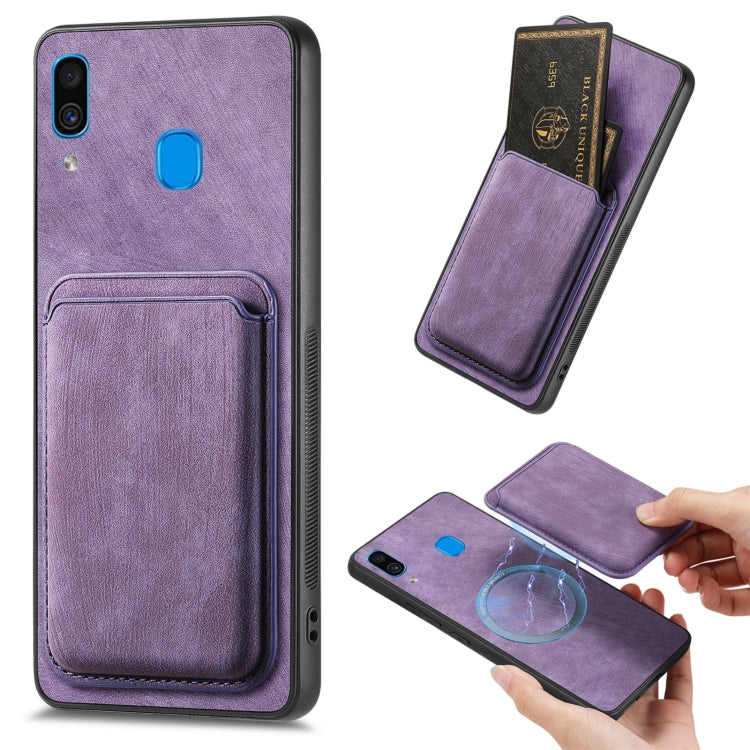 Étui de téléphone magnétique en cuir rétro pour cartes, pour Samsung Galaxy A30/A20/M10s, pour Samsung Galaxy Note10, pour Samsung Galaxy Note10+, pour Samsung Galaxy S8+