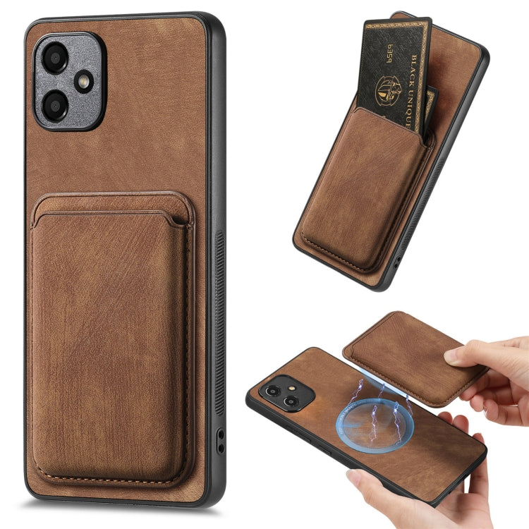 Retro Leather Card Bag Magnetic Phone Case, For Samsung Galaxy A57 5G, For Samsung Galaxy A37 5G, For Samsung Galaxy S25 Edge 5G, For Samsung Galaxy A56 5G, For Samsung Galaxy A26 5G, For Samsung Galaxy A36, For Samsung Galaxy S25 5G                   ...