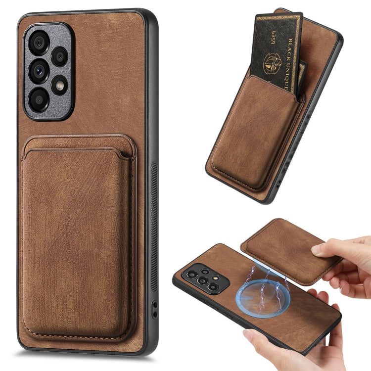 Retro Leather Card Bag Magnetic Phone Case, For Samsung Galaxy A57 5G, For Samsung Galaxy A37 5G, For Samsung Galaxy S25 Edge 5G, For Samsung Galaxy A56 5G, For Samsung Galaxy A26 5G, For Samsung Galaxy A36, For Samsung Galaxy S25 5G                   ...