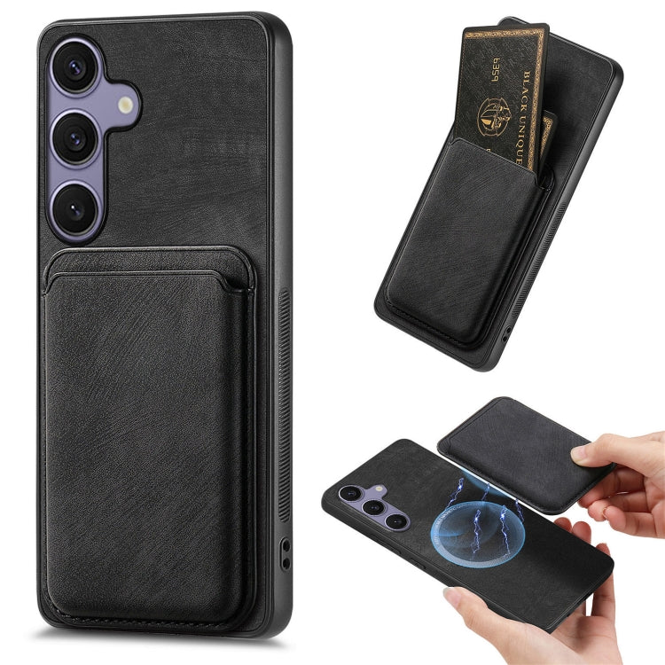 Retro Leather Card Bag Magnetic Phone Case, For Samsung Galaxy A57 5G, For Samsung Galaxy A37 5G, For Samsung Galaxy S25 Edge 5G, For Samsung Galaxy A56 5G, For Samsung Galaxy A26 5G, For Samsung Galaxy A36, For Samsung Galaxy S25 5G                   ...