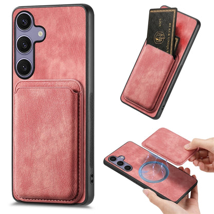 Retro Leather Card Bag Magnetic Phone Case, For Samsung Galaxy A57 5G, For Samsung Galaxy A37 5G, For Samsung Galaxy S25 Edge 5G, For Samsung Galaxy A56 5G, For Samsung Galaxy A26 5G, For Samsung Galaxy A36, For Samsung Galaxy S25 5G                   ...
