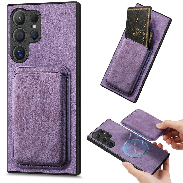 Retro Leather Card Bag Magnetic Phone Case, For Samsung Galaxy A57 5G, For Samsung Galaxy A37 5G, For Samsung Galaxy S25 Edge 5G, For Samsung Galaxy A56 5G, For Samsung Galaxy A26 5G, For Samsung Galaxy A36, For Samsung Galaxy S25 5G                   ...