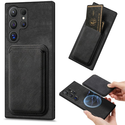 Retro Leather Card Bag Magnetic Phone Case, For Samsung Galaxy A57 5G, For Samsung Galaxy A37 5G, For Samsung Galaxy S25 Edge 5G, For Samsung Galaxy A56 5G, For Samsung Galaxy A26 5G, For Samsung Galaxy A36, For Samsung Galaxy S25 5G                   ...