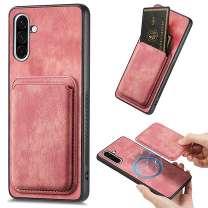 Retro Leather Card Bag Magnetic Phone Case, For Samsung Galaxy A57 5G, For Samsung Galaxy A37 5G, For Samsung Galaxy S25 Edge 5G, For Samsung Galaxy A56 5G, For Samsung Galaxy A26 5G, For Samsung Galaxy A36, For Samsung Galaxy S25 5G                   ...