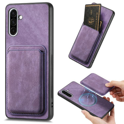 Retro Leather Card Bag Magnetic Phone Case, For Samsung Galaxy A57 5G, For Samsung Galaxy A37 5G, For Samsung Galaxy S25 Edge 5G, For Samsung Galaxy A56 5G, For Samsung Galaxy A26 5G, For Samsung Galaxy A36, For Samsung Galaxy S25 5G                   ...