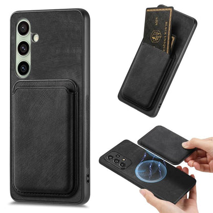Retro Leather Card Bag Magnetic Phone Case, For Samsung Galaxy A57 5G, For Samsung Galaxy A37 5G, For Samsung Galaxy S25 Edge 5G, For Samsung Galaxy A56 5G, For Samsung Galaxy A26 5G, For Samsung Galaxy A36, For Samsung Galaxy S25 5G                   ...