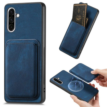 Retro Leather Card Bag Magnetic Phone Case, For Samsung Galaxy A57 5G, For Samsung Galaxy A37 5G, For Samsung Galaxy S25 Edge 5G, For Samsung Galaxy A56 5G, For Samsung Galaxy A26 5G, For Samsung Galaxy A36, For Samsung Galaxy S25 5G                   ...