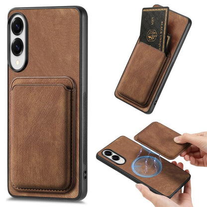 Retro Leather Card Bag Magnetic Phone Case, For Samsung Galaxy A57 5G, For Samsung Galaxy A37 5G, For Samsung Galaxy S25 Edge 5G, For Samsung Galaxy A56 5G, For Samsung Galaxy A26 5G, For Samsung Galaxy A36, For Samsung Galaxy S25 5G                   ...