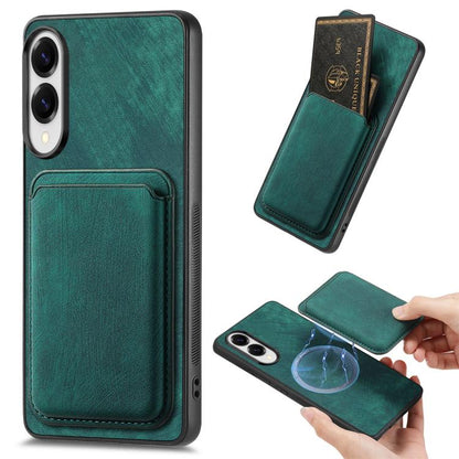 Retro Leather Card Bag Magnetic Phone Case, For Samsung Galaxy A57 5G, For Samsung Galaxy A37 5G, For Samsung Galaxy S25 Edge 5G, For Samsung Galaxy A56 5G, For Samsung Galaxy A26 5G, For Samsung Galaxy A36, For Samsung Galaxy S25 5G                   ...