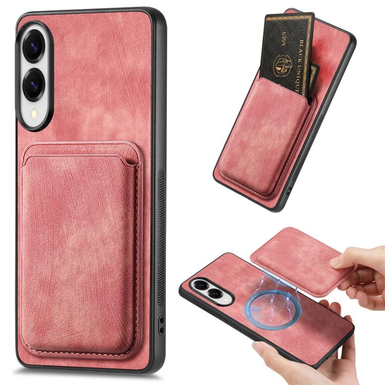 Retro Leather Card Bag Magnetic Phone Case, For Samsung Galaxy A57 5G, For Samsung Galaxy A37 5G, For Samsung Galaxy S25 Edge 5G, For Samsung Galaxy A56 5G, For Samsung Galaxy A26 5G, For Samsung Galaxy A36, For Samsung Galaxy S25 5G                   ...