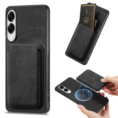 Retro Leather Card Bag Magnetic Phone Case, For Samsung Galaxy A57 5G, For Samsung Galaxy A37 5G, For Samsung Galaxy S25 Edge 5G, For Samsung Galaxy A56 5G, For Samsung Galaxy A26 5G, For Samsung Galaxy A36, For Samsung Galaxy S25 5G                   ...