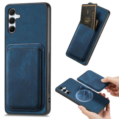 Retro Leather Card Bag Magnetic Phone Case, For Samsung Galaxy A57 5G, For Samsung Galaxy A37 5G, For Samsung Galaxy S25 Edge 5G, For Samsung Galaxy A56 5G, For Samsung Galaxy A26 5G, For Samsung Galaxy A36, For Samsung Galaxy S25 5G                   ...