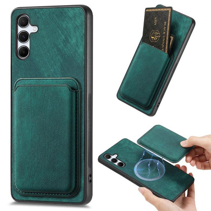 Retro Leather Card Bag Magnetic Phone Case, For Samsung Galaxy A57 5G, For Samsung Galaxy A37 5G, For Samsung Galaxy S25 Edge 5G, For Samsung Galaxy A56 5G, For Samsung Galaxy A26 5G, For Samsung Galaxy A36, For Samsung Galaxy S25 5G                   ...