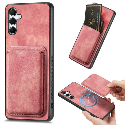 Retro Leather Card Bag Magnetic Phone Case, For Samsung Galaxy A57 5G, For Samsung Galaxy A37 5G, For Samsung Galaxy S25 Edge 5G, For Samsung Galaxy A56 5G, For Samsung Galaxy A26 5G, For Samsung Galaxy A36, For Samsung Galaxy S25 5G                   ...