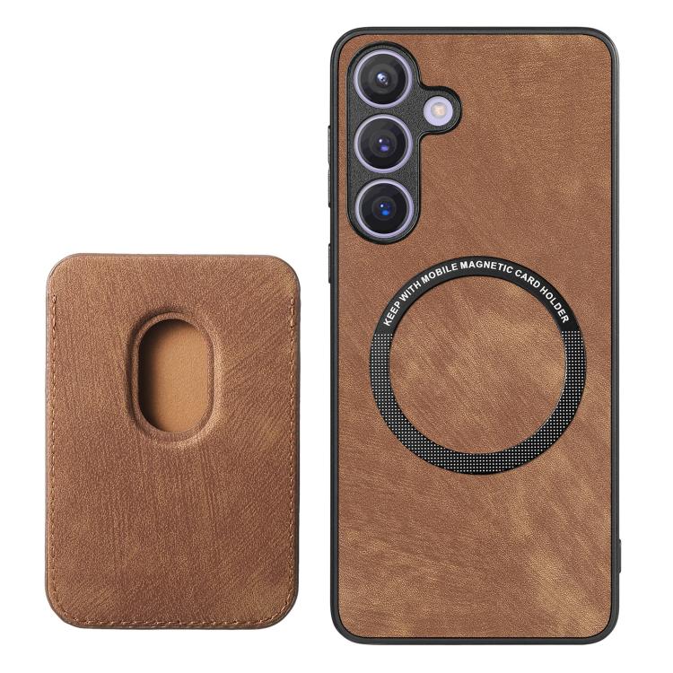 Retro Leather Card Bag Magnetic Phone Case, For Samsung Galaxy A57 5G, For Samsung Galaxy A37 5G, For Samsung Galaxy S25 Edge 5G, For Samsung Galaxy A56 5G, For Samsung Galaxy A26 5G, For Samsung Galaxy A36, For Samsung Galaxy S25 5G                   ...