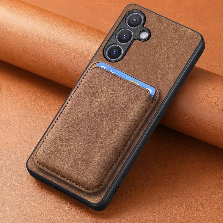 Retro Leather Card Bag Magnetic Phone Case, For Samsung Galaxy A57 5G, For Samsung Galaxy A37 5G, For Samsung Galaxy S25 Edge 5G, For Samsung Galaxy A56 5G, For Samsung Galaxy A26 5G, For Samsung Galaxy A36, For Samsung Galaxy S25 5G                   ...
