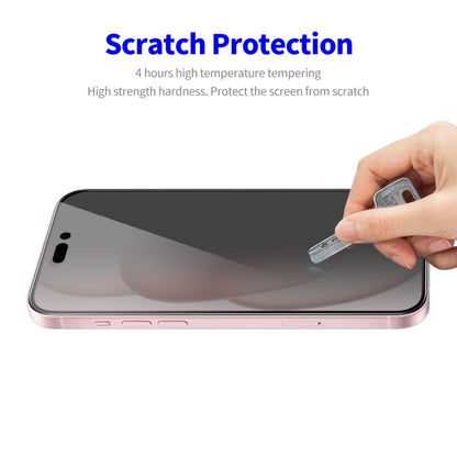 ENKAY Easy Install Anti-peeping Privacy Full Screen Tempered Glass Film, For iPhone 17e / 16e / 14 / 13 / 13 Pro, For iPhone 16 Pro Max, For iPhone 16 Pro, For iPhone 16 Plus, For iPhone 15 Plus, For iPhone 16, For iPhone 15, For iPhone 15 Pro Max     ...