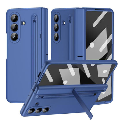 Long Chi Grain Leather Shockproof Phone Case, No Pen, For Galaxy Z Fold8 5G, For Galaxy Z Fold8 Ultra 5G, For Galaxy Z Fold7 5G, For Galaxy Z Fold6 5G, For Galaxy Z Fold5 5G