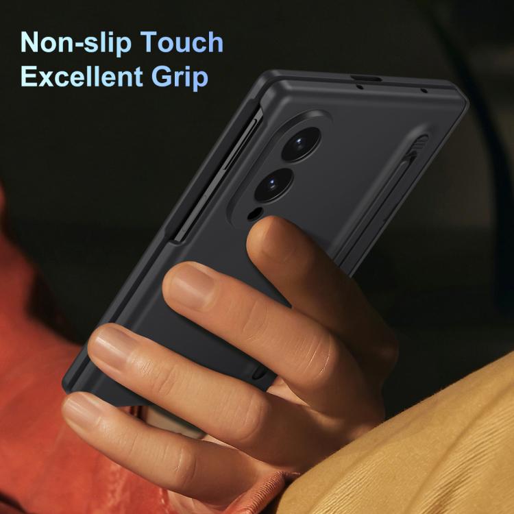 Long Chi Grain Leather Shockproof Phone Case, No Pen, For Galaxy Z Fold8 5G, For Galaxy Z Fold8 Ultra 5G, For Galaxy Z Fold7 5G, For Galaxy Z Fold6 5G, For Galaxy Z Fold5 5G