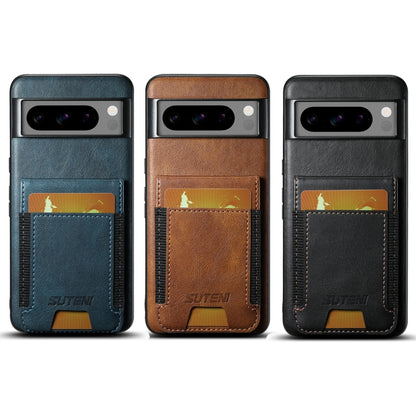 Suteni H03 Oil Wax Leather Wallet Stand Back Phone Case, For Google Pixel 11 Pro XL, For Google Pixel 11, For Google Pixel 11 Pro, For Google Pixel 10 Pro XL, For Google Pixel 10 Pro, For Google Pixel 10, For Google Pixel 9 Pro XL, For Google Pixel 9 P...