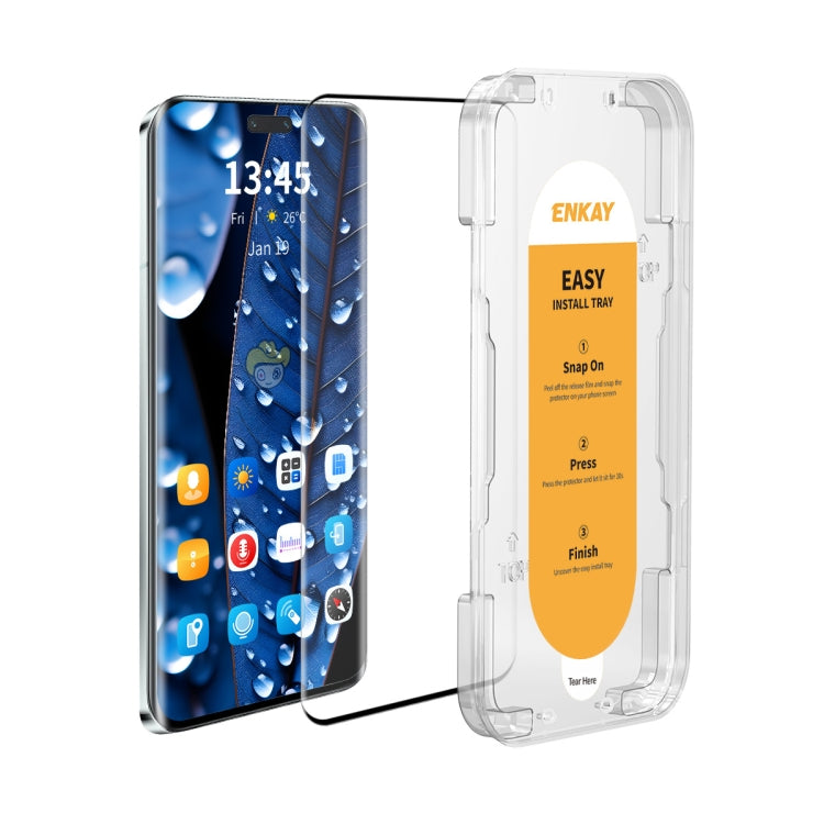 ENKAY Easy Install Hot Bending Full Coverage Side Glue Tempered Glass Film, For Redmi Note 15 Pro+ 5G Global 163.3mm, For Redmi Note 15 5G Global 164mm, For Redmi Note 13 Pro+, For Xiaomi Civi 3, For Xiaomi Civi 2, For Xiaomi 14 Civi / Civi 4 Pro      ...