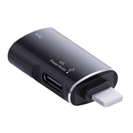 JS-103 8 Pin Male to USB+Type-C Female OTG Adapter