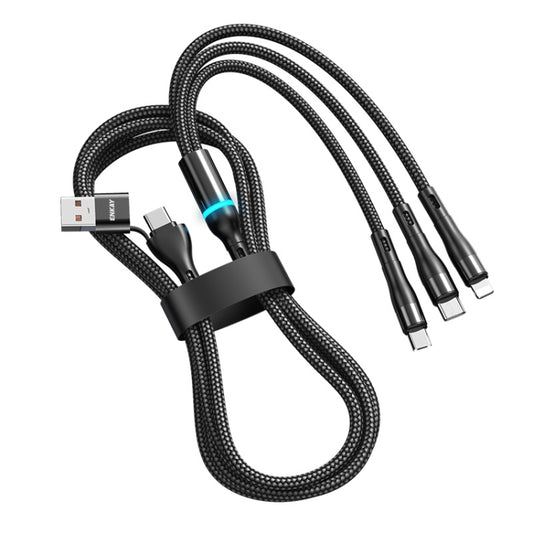 Câble de charge rapide multifonction ENKAY 6-en-1 5A USB + Type-C vers Type-C / 8 broches / Micro USB, 1.3 m