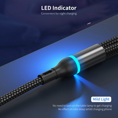 ENKAY 6-in-1 5A USB + Type-C to Type-C / 8 Pin / Micro USB Multifunction Fast Charging Cable, 1.3m