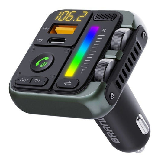 MT04 Adaptateur Bluetooth de voiture Type-C + chargeur de voiture USB Transmetteur FM Lecteur MP3 de musique HiFi, MT04