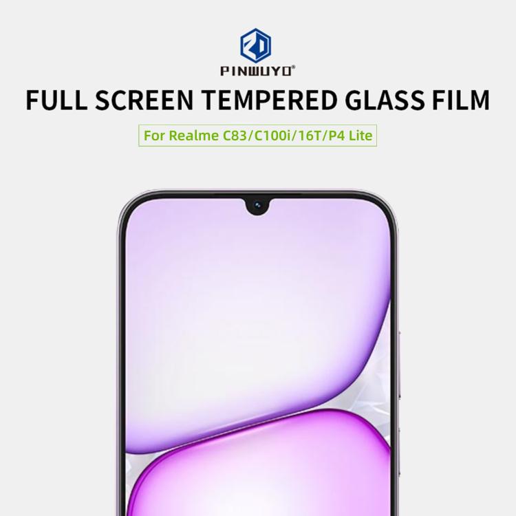 PINWUYO 9H 2.5D Full Screen Tempered Glass Film, For Realme C83 / C100i / 16T / P4 Lite, For Realme Note 80 4G, For Realme Neo8 5G Unlock, For Realme 16 5G, For Realme16 Pro 5G Unlock, For Realme Neo7 Turbo, For Realme 14 / 14T, For Realme 14 5G       ...