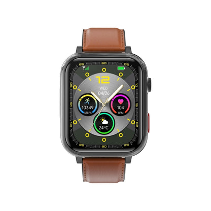 G18 1.83 inch Color Screen Smart Watch Leather Strap, Support  Noninvasive Blood Sugar / Uric Acid