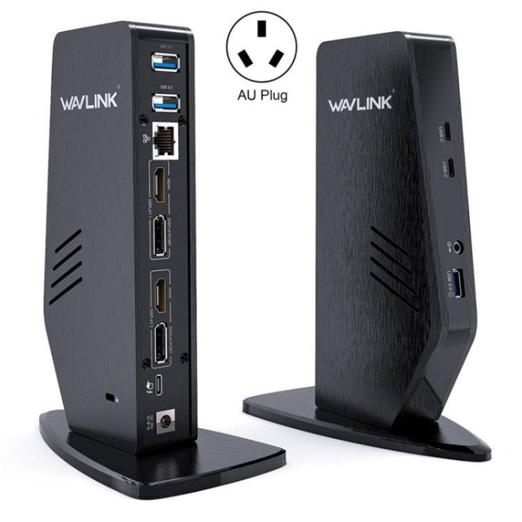 WAVLINK UG69PD5 USB-C HD 60Hz Monitor Adapter Dual 4K Display Docking Station, US Plug, AU Plug, EU Plug, UK Plug
