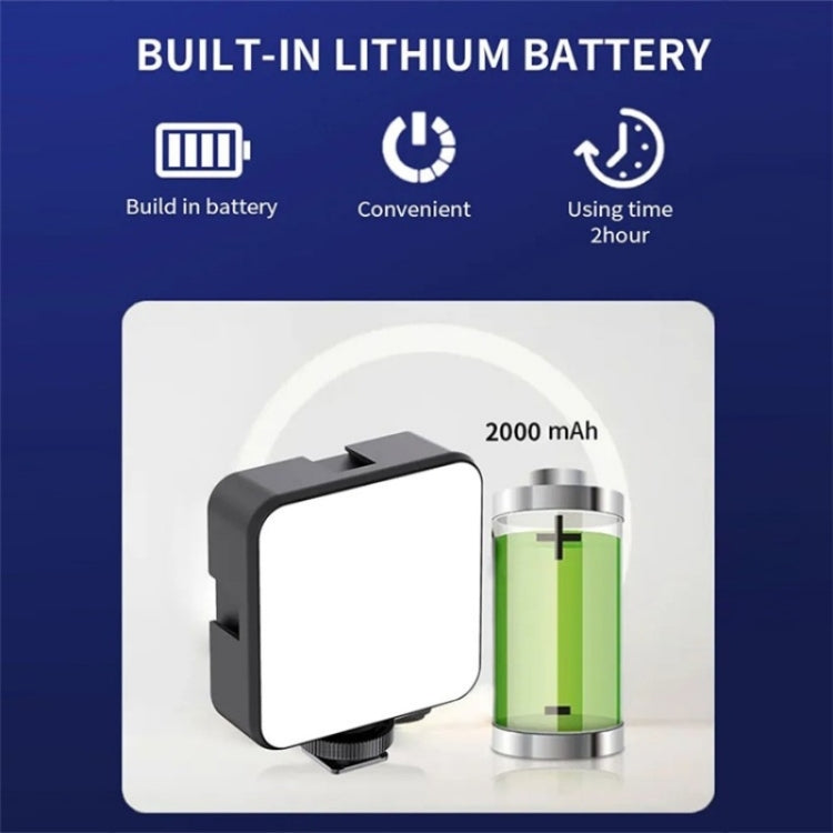 JMARY FM-69RGB Mini Lumière Vidéo RVB Portable Lampe d'Éclairage de Photographie pour Appareil Photo, FM-69RGB