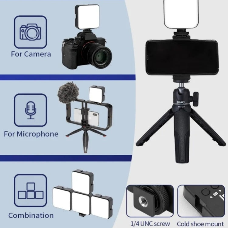 JMARY FM-69RGB Mini Lumière Vidéo RVB Portable Lampe d'Éclairage de Photographie pour Appareil Photo, FM-69RGB