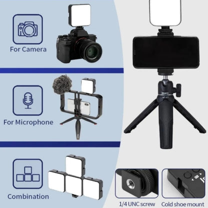 JMARY FM-69RGB Mini Lumière Vidéo RVB Portable Lampe d'Éclairage de Photographie pour Appareil Photo, FM-69RGB