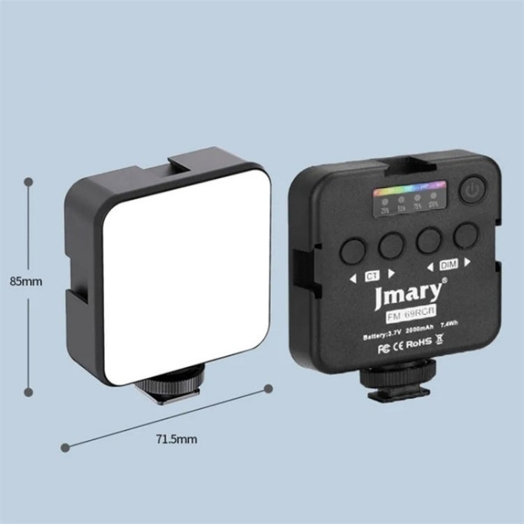 JMARY FM-69RGB Mini Lumière Vidéo RVB Portable Lampe d'Éclairage de Photographie pour Appareil Photo, FM-69RGB