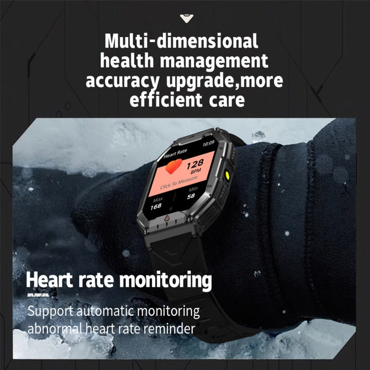 KR82 2,1 Zoll Farbdisplay Smartwatch, unterstützt Bluetooth-Anrufe / Gesundheitsüberwachung