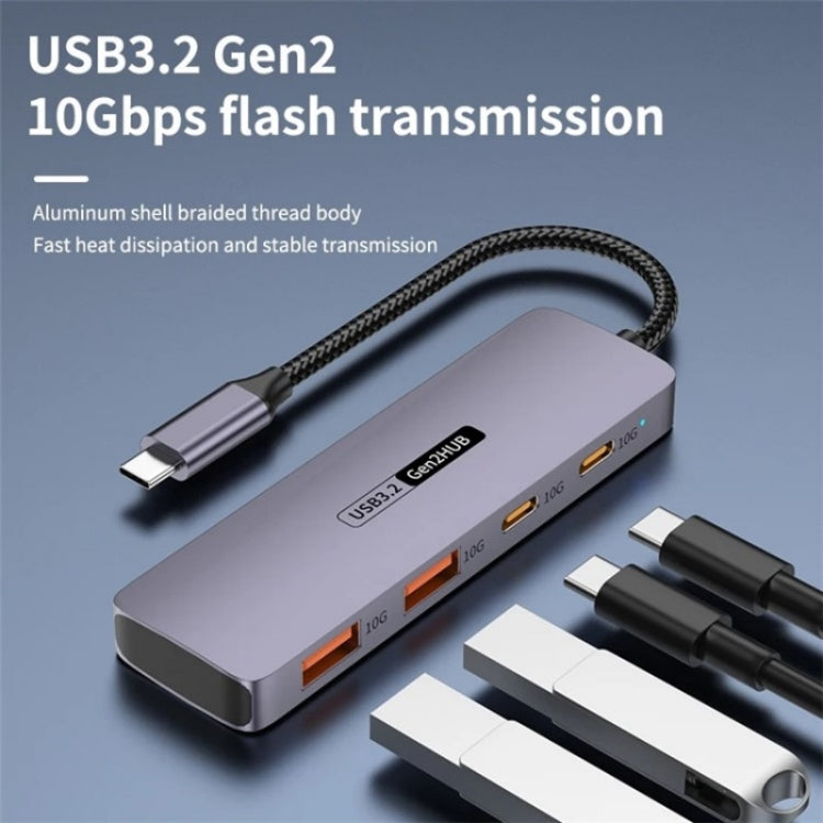 T-508 4-in-1 Type-C Docking Station USB 3.2 Hub Notebook Tablet Smartphone Splitter Converter, T-508