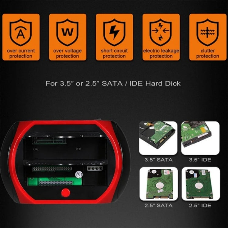 575D USB Hard Disk Holder Laptop Mobile Hard Disk Box 2.5 / 3.5inch SATA IDE HDD Base, US Plug, UK Plug, EU Plug, AU Plug