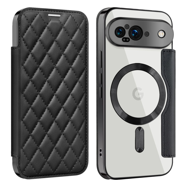 Shield Magsafe RFID Anti-theft Rhombus Leather Phone Case, For Google Pixel 11 Pro XL, For Google Pixel 11, For Google Pixel 11 Pro, For Google Pixel 10a, For Google Pixel 10 Pro XL, For Google Pixel 9 Pro XL, For Google Pixel 9 Pro, For Google Pixel 9...