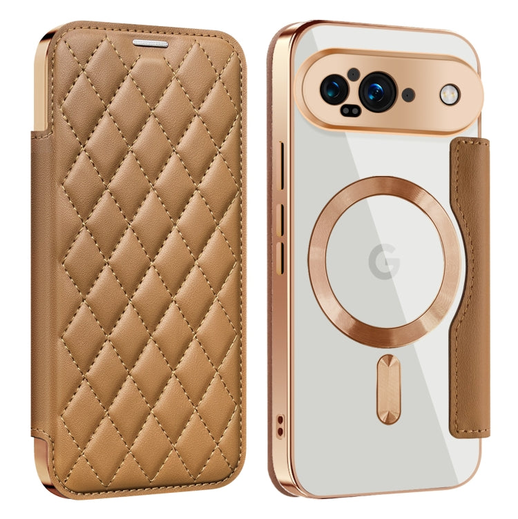 Shield Magsafe RFID Anti-theft Rhombus Leather Phone Case, For Google Pixel 11 Pro XL, For Google Pixel 11, For Google Pixel 11 Pro, For Google Pixel 10a, For Google Pixel 10 Pro XL, For Google Pixel 9 Pro XL, For Google Pixel 9 Pro, For Google Pixel 9...