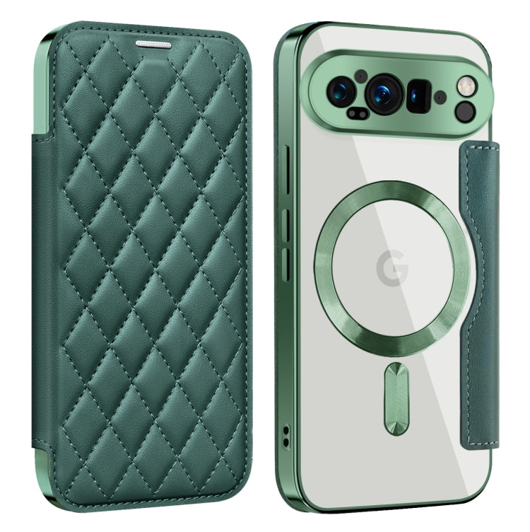 Shield Magsafe RFID Anti-theft Rhombus Leather Phone Case, For Google Pixel 11 Pro XL, For Google Pixel 11, For Google Pixel 11 Pro, For Google Pixel 10a, For Google Pixel 10 Pro XL, For Google Pixel 9 Pro XL, For Google Pixel 9 Pro, For Google Pixel 9...