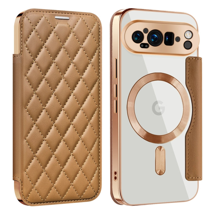 Shield Magsafe RFID Anti-theft Rhombus Leather Phone Case, For Google Pixel 11 Pro XL, For Google Pixel 11, For Google Pixel 11 Pro, For Google Pixel 10a, For Google Pixel 10 Pro XL, For Google Pixel 9 Pro XL, For Google Pixel 9 Pro, For Google Pixel 9...