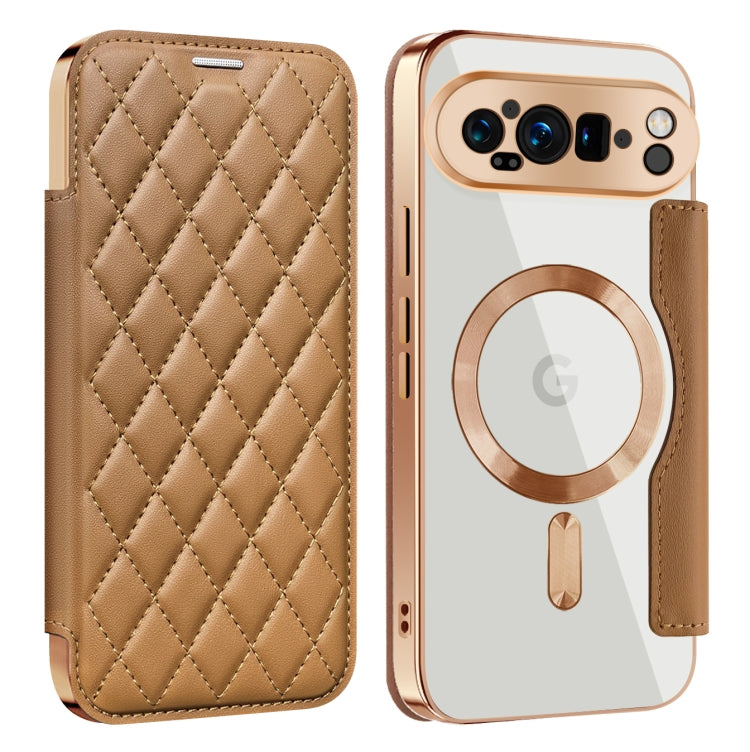 Shield Magsafe RFID Anti-theft Rhombus Leather Phone Case, For Google Pixel 11 Pro XL, For Google Pixel 11, For Google Pixel 11 Pro, For Google Pixel 10a, For Google Pixel 10 Pro XL, For Google Pixel 9 Pro XL, For Google Pixel 9 Pro, For Google Pixel 9...