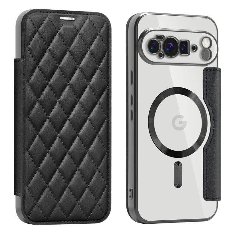 Shield Magsafe RFID Anti-theft Rhombus Leather Phone Case, For Google Pixel 11 Pro XL, For Google Pixel 11, For Google Pixel 11 Pro, For Google Pixel 10a, For Google Pixel 10 Pro XL, For Google Pixel 9 Pro XL, For Google Pixel 9 Pro, For Google Pixel 9...