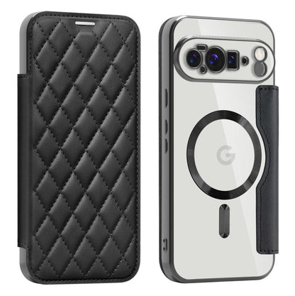 Shield Magsafe RFID Anti-theft Rhombus Leather Phone Case, For Google Pixel 11 Pro XL, For Google Pixel 11, For Google Pixel 11 Pro, For Google Pixel 10a, For Google Pixel 10 Pro XL, For Google Pixel 9 Pro XL, For Google Pixel 9 Pro, For Google Pixel 9...