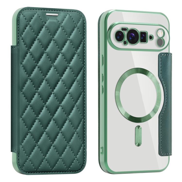 Shield Magsafe RFID Anti-theft Rhombus Leather Phone Case, For Google Pixel 11 Pro XL, For Google Pixel 11, For Google Pixel 11 Pro, For Google Pixel 10a, For Google Pixel 10 Pro XL, For Google Pixel 9 Pro XL, For Google Pixel 9 Pro, For Google Pixel 9...