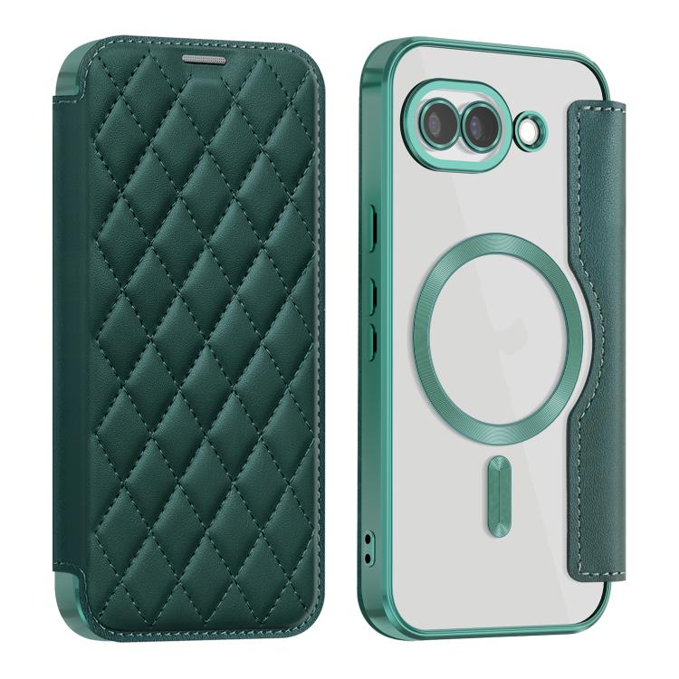 Shield Magsafe RFID Anti-theft Rhombus Leather Phone Case, For Google Pixel 11 Pro XL, For Google Pixel 11, For Google Pixel 11 Pro, For Google Pixel 10a, For Google Pixel 10 Pro XL, For Google Pixel 9 Pro XL, For Google Pixel 9 Pro, For Google Pixel 9...