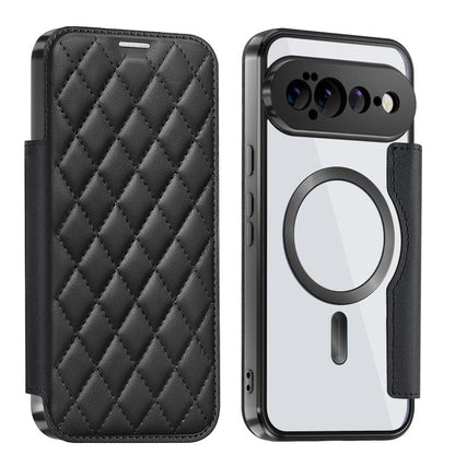 Shield Magsafe RFID Anti-theft Rhombus Leather Phone Case, For Google Pixel 11 Pro XL, For Google Pixel 11, For Google Pixel 11 Pro, For Google Pixel 10a, For Google Pixel 10 Pro XL, For Google Pixel 9 Pro XL, For Google Pixel 9 Pro, For Google Pixel 9...