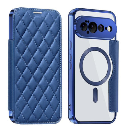 Shield Magsafe RFID Anti-theft Rhombus Leather Phone Case, For Google Pixel 11 Pro XL, For Google Pixel 11, For Google Pixel 11 Pro, For Google Pixel 10a, For Google Pixel 10 Pro XL, For Google Pixel 9 Pro XL, For Google Pixel 9 Pro, For Google Pixel 9...